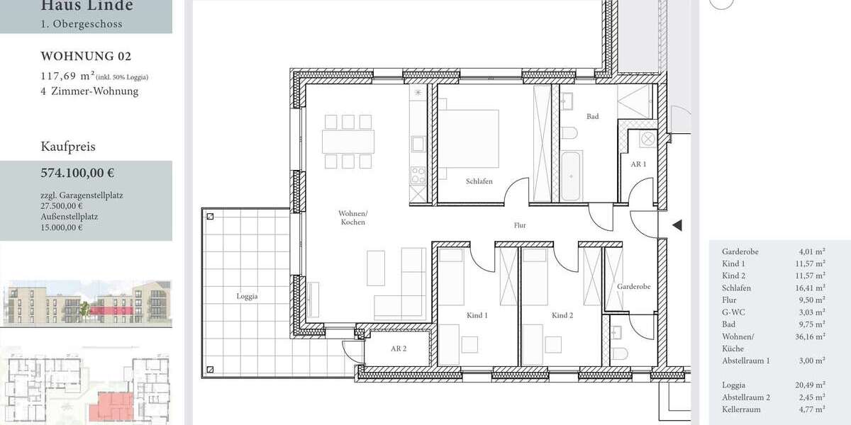 Etagenwohnung Wolfenbüttel - 4 Zimmer, 118 m&sup2;, 574.100&euro; | Angebot:27168622