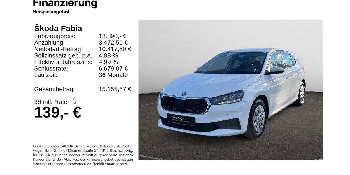 Skoda Fabia 77.182 km 13.590 € Hildesheim 31137
