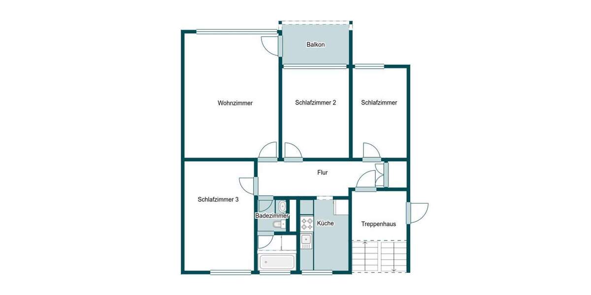 4-Zi.-Etagenwohnung in Salzgitter-Fredenberg mit Stellplatz - Erbbaurecht 4 zimmer