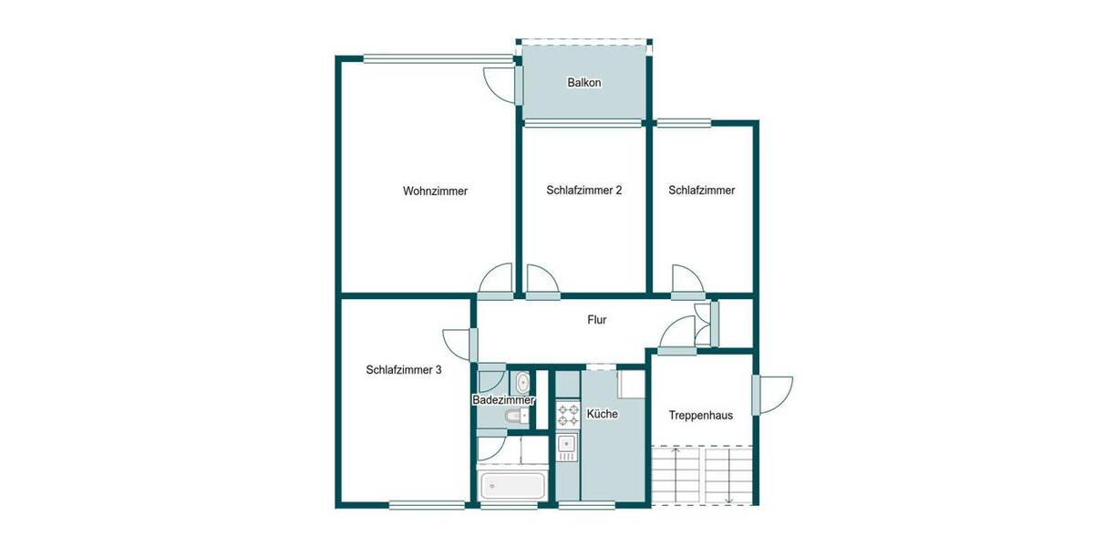 Etagenwohnung Salzgitter Lebenstedt - 4 Zimmer, 90 m&sup2;, 70.000&euro; | Angebot:26189708
