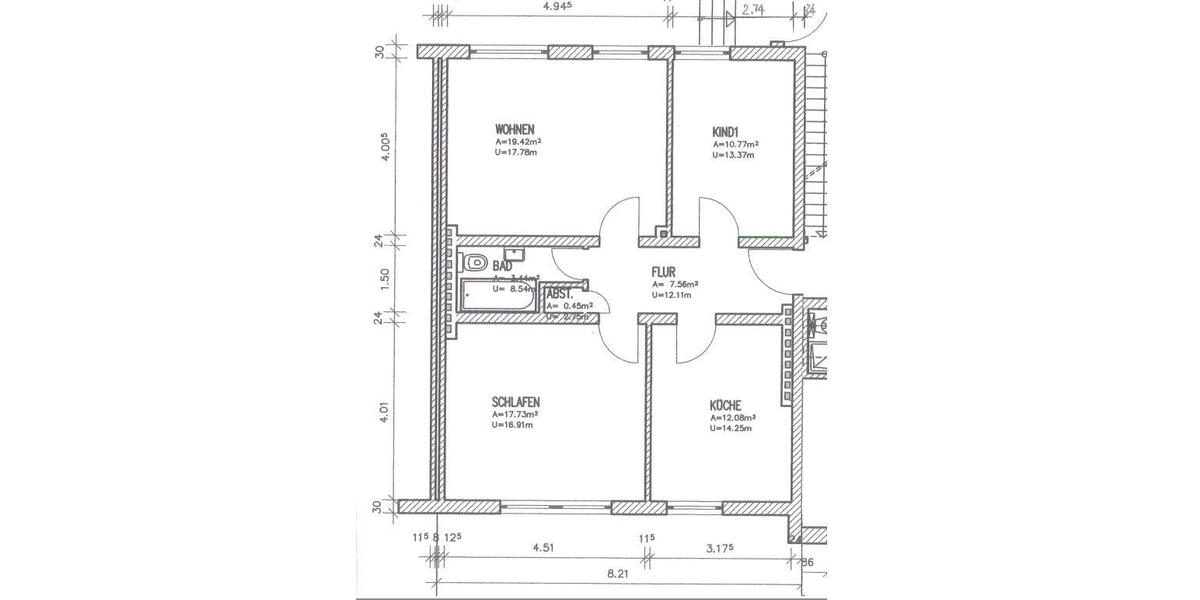 Etagenwohnung Hildesheim Himmelsthür - 3 Zimmer, 72 m&sup2;, 728&euro; | Angebot:24715517