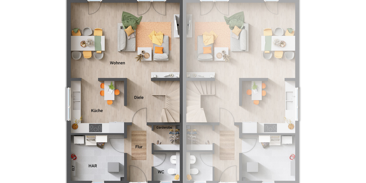 Doppelhaushälfte Heiningen - 4 Zimmer, 129 m&sup2;, 322.990&euro; | Angebot:22598663