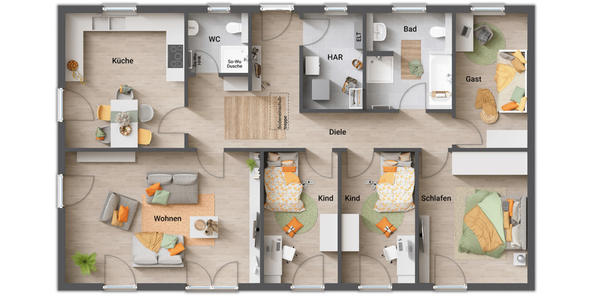 Bungalow Hohenhameln Stedum - 6 Zimmer, 130 m&sup2;, 349.290&euro; | Angebot:26499837