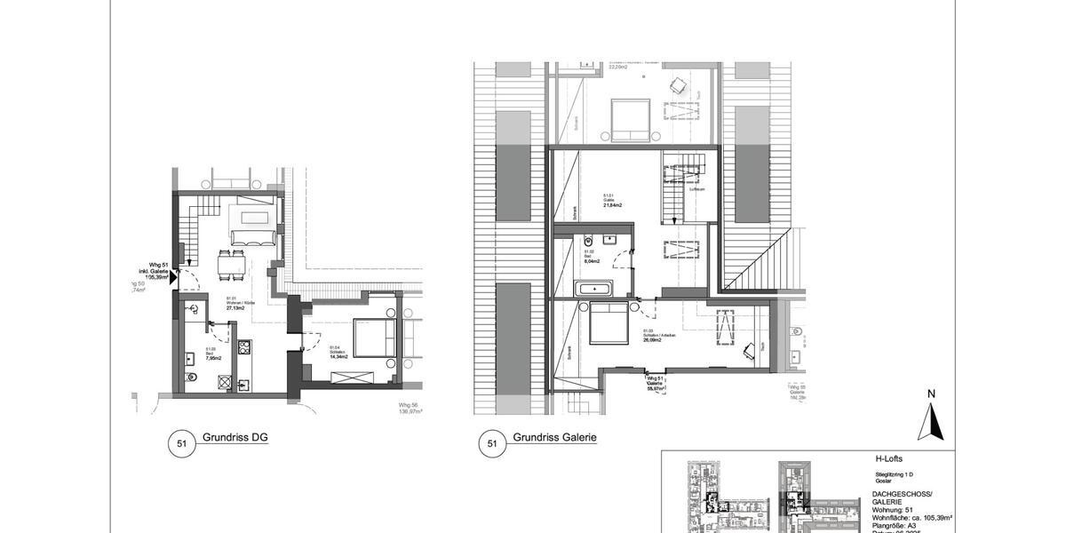 Loft - Studio - Atelier Goslar Jürgenohl - 3.5 Zimmer, 105 m&sup2;, 1.210&euro; | Angebot:26357303