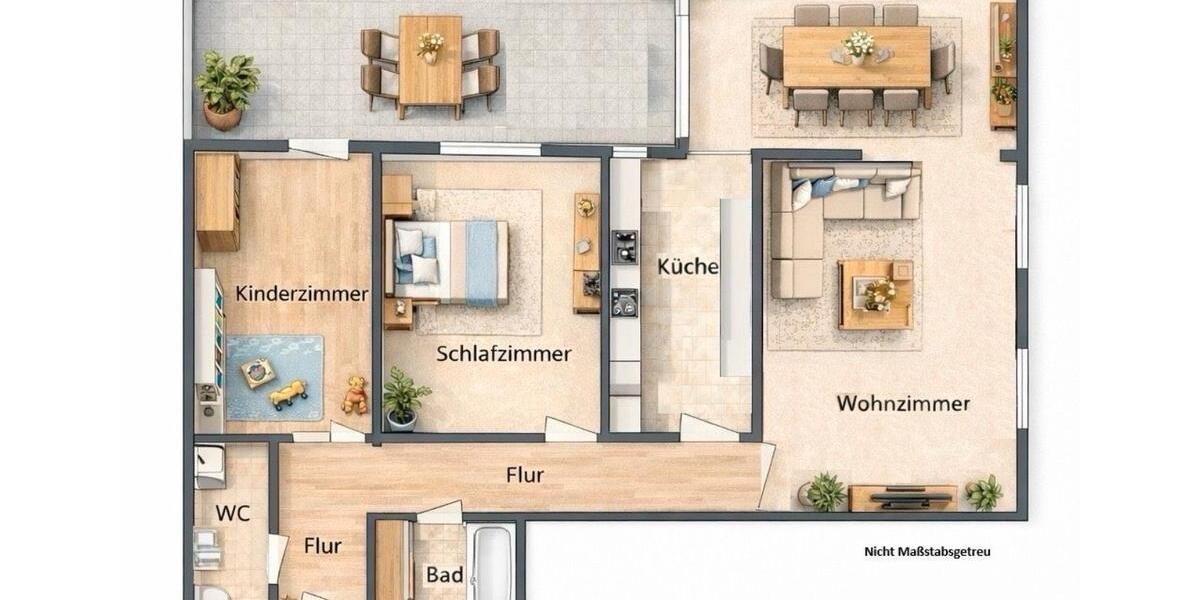 Terrassenwohnung Salzgitter Ortschaft Südost - 3.5 Zimmer, 87 m&sup2;, 149.999&euro; | Angebot:26233887