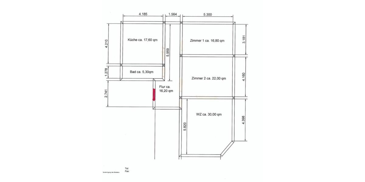 Etagenwohnung Braunschweig Östliches Ringgebiet - 3 Zimmer, 108 m&sup2;, 1.100&euro; | Angebot:24535288
