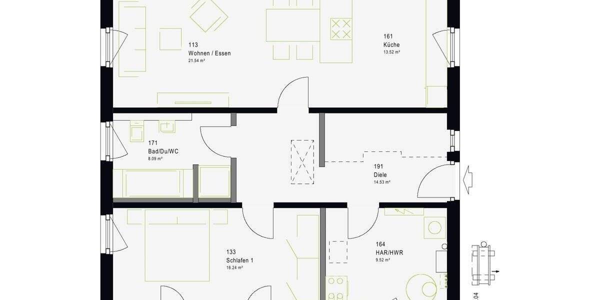 Bungalow Bad Salzdetfurth Wehrstedt - 2 Zimmer, 83 m&sup2;, 305.000&euro; | Angebot:26450450