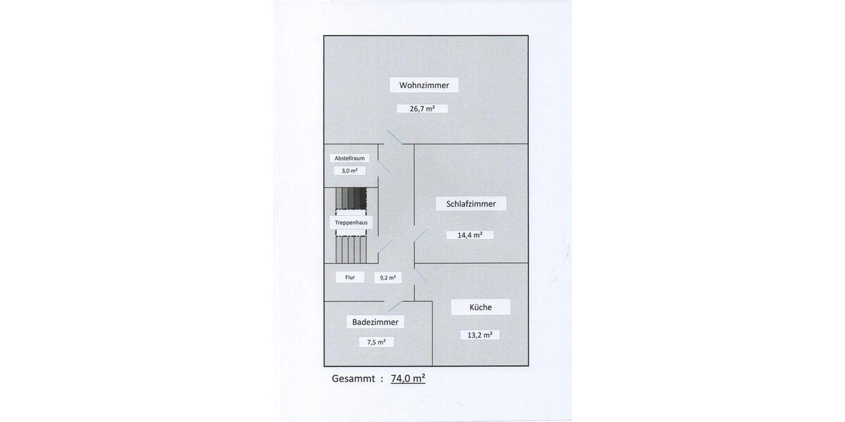 Dachgeschoßwohnung Schladen-Werla Werla - 2 Zimmer, 74 m&sup2;, 800&euro; | Angebot:25397260