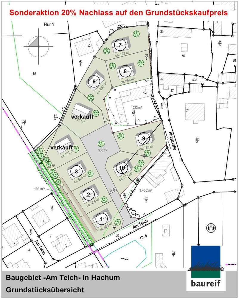 Grundstück zu verkaufen in Hachum (Evessen) 84.000 € 600 m²
