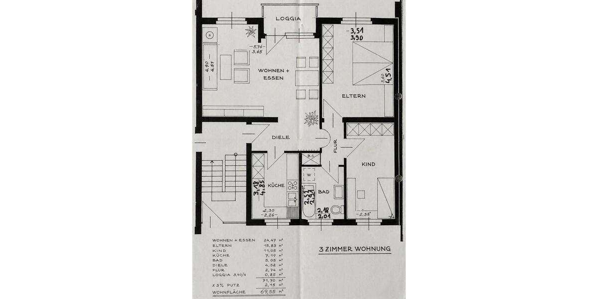Etagenwohnung Vechelde - 3 Zimmer, 70 m&sup2;, 205.000&euro; | Angebot:26877358