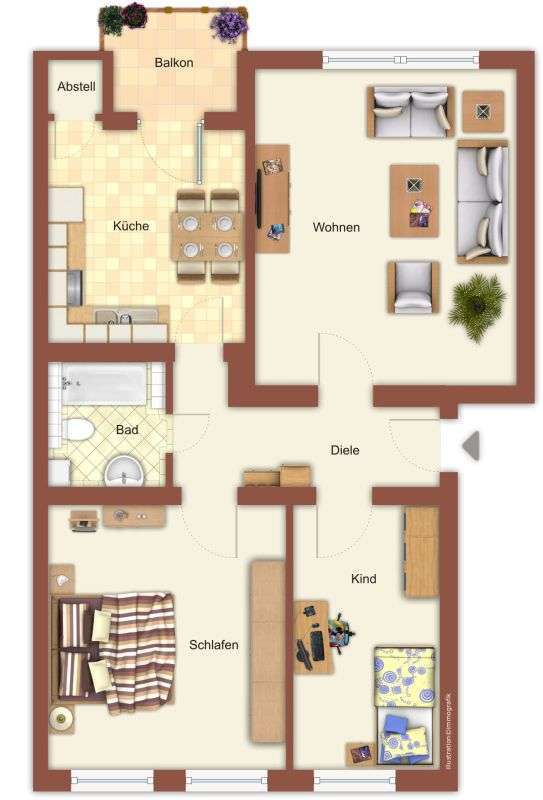 Wohnung zum Mieten in Mönchengladbach 609 € 72.36 m²