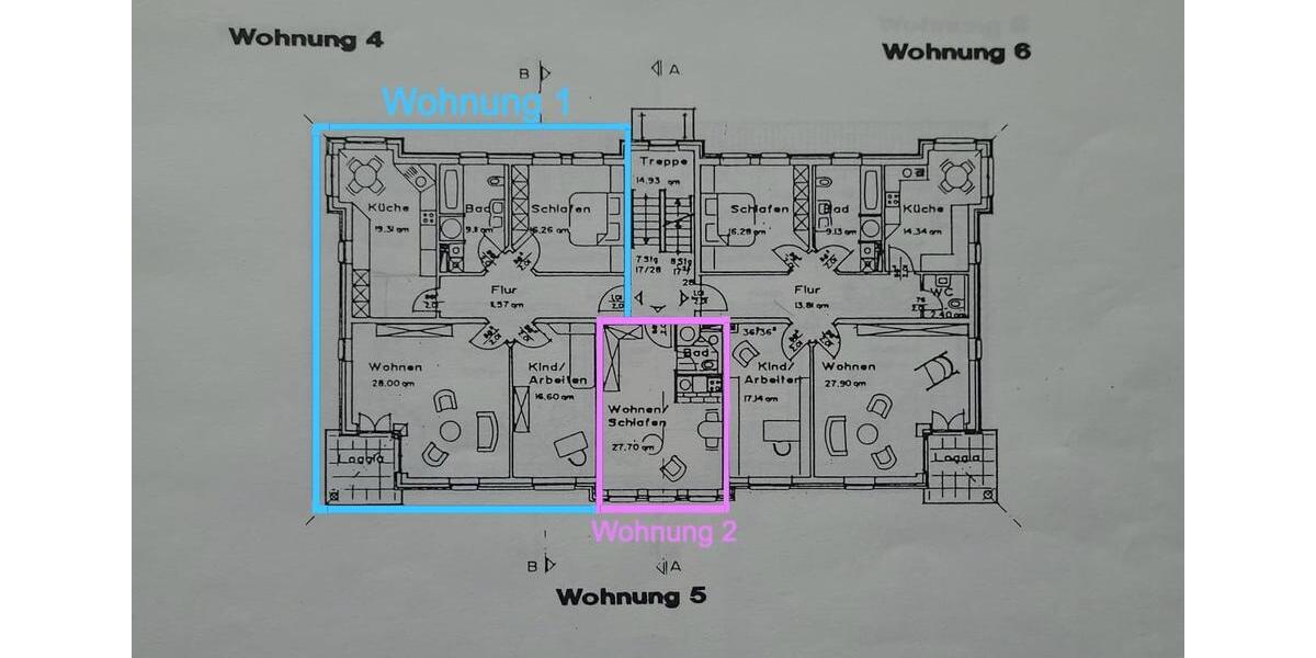 Etagenwohnung Braunschweig Wabe-Schunter-Beberbach - 3 Zimmer, 131 m&sup2;, 470.000&euro; | Angebot:26795661