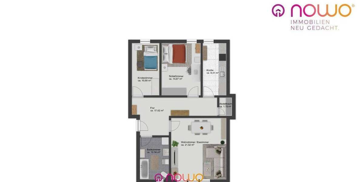 Etagenwohnung Goslar Jerstedt - 3 Zimmer, 86 m&sup2;, 129.000&euro; | Angebot:26188032