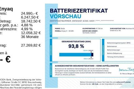 Skoda Enyaq 81.705 km 24.690 € Hildesheim 31137