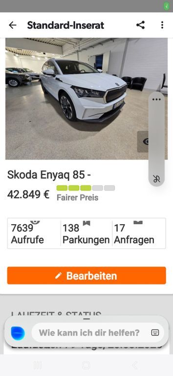 Skoda Enyaq 1.340 km 43.500 € Braunschweig 38110