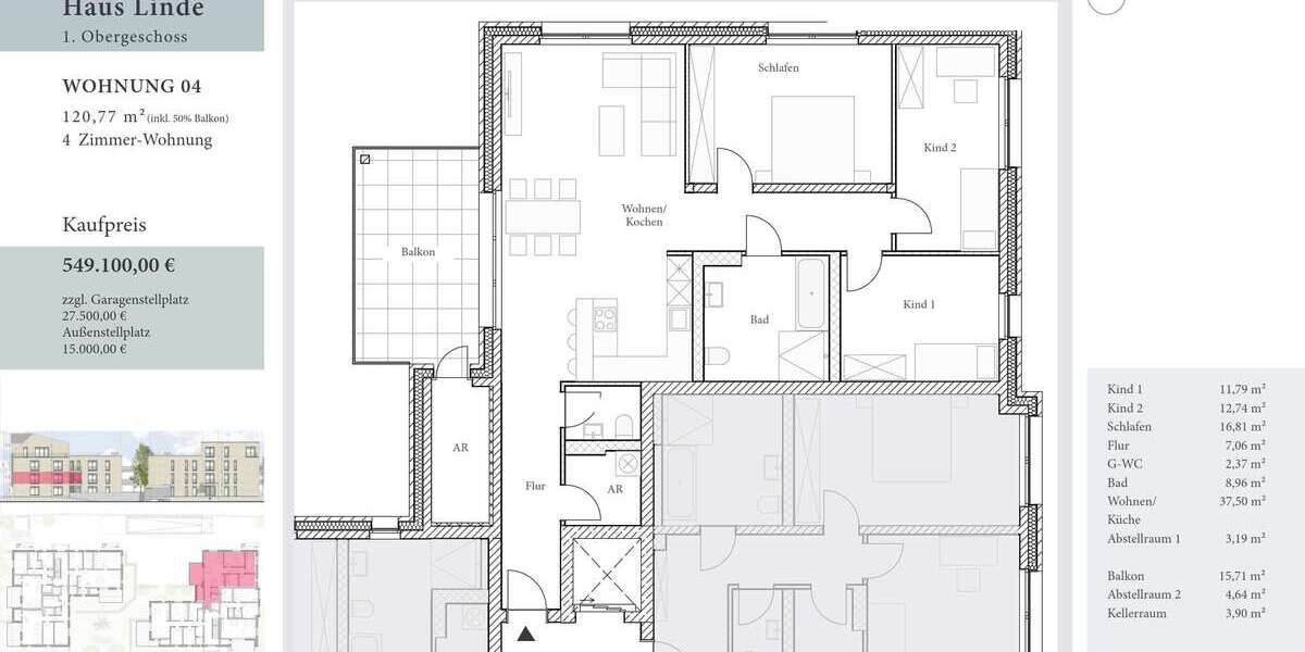 Etagenwohnung Wolfenbüttel - 4 Zimmer, 121 m&sup2;, 549.100&euro; | Angebot:27168620