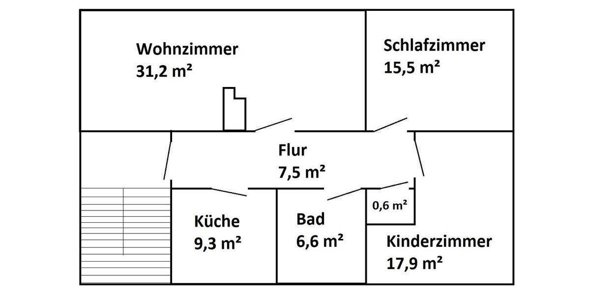 Etagenwohnung Goslar Immenrode - 3 Zimmer, 84 m&sup2;, 550&euro; | Angebot:26322920